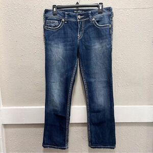 Silver Jeans Womens Suki Capri Size 29 Dark Wash Cropped Jeans